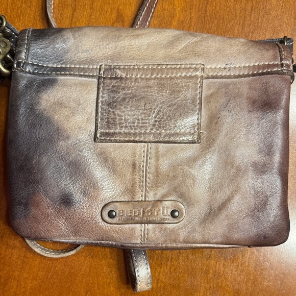 BDU Stu Ziggy Black and Brown Leather Crossbody Belt  Bag - Picture 2 of 9